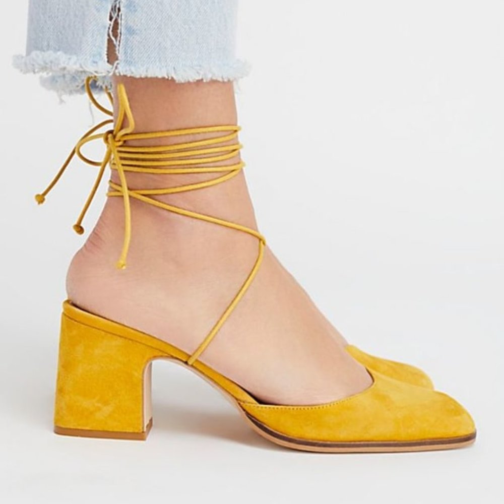 Free People Honeymoon Block Heel - Honey